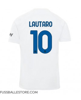 Günstige Inter Milan Lautaro Martinez #10 Auswärtstrikot 2023-24 Kurzarm